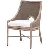 Adamo Dining Chair in Gray Cabana Loom, Pearl Fabric & Gray Mahogany 6813.FGRY/LPPRL/FG (Set of 2)